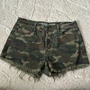 American Eagle Outfitters Camouflage High Waist Shorts